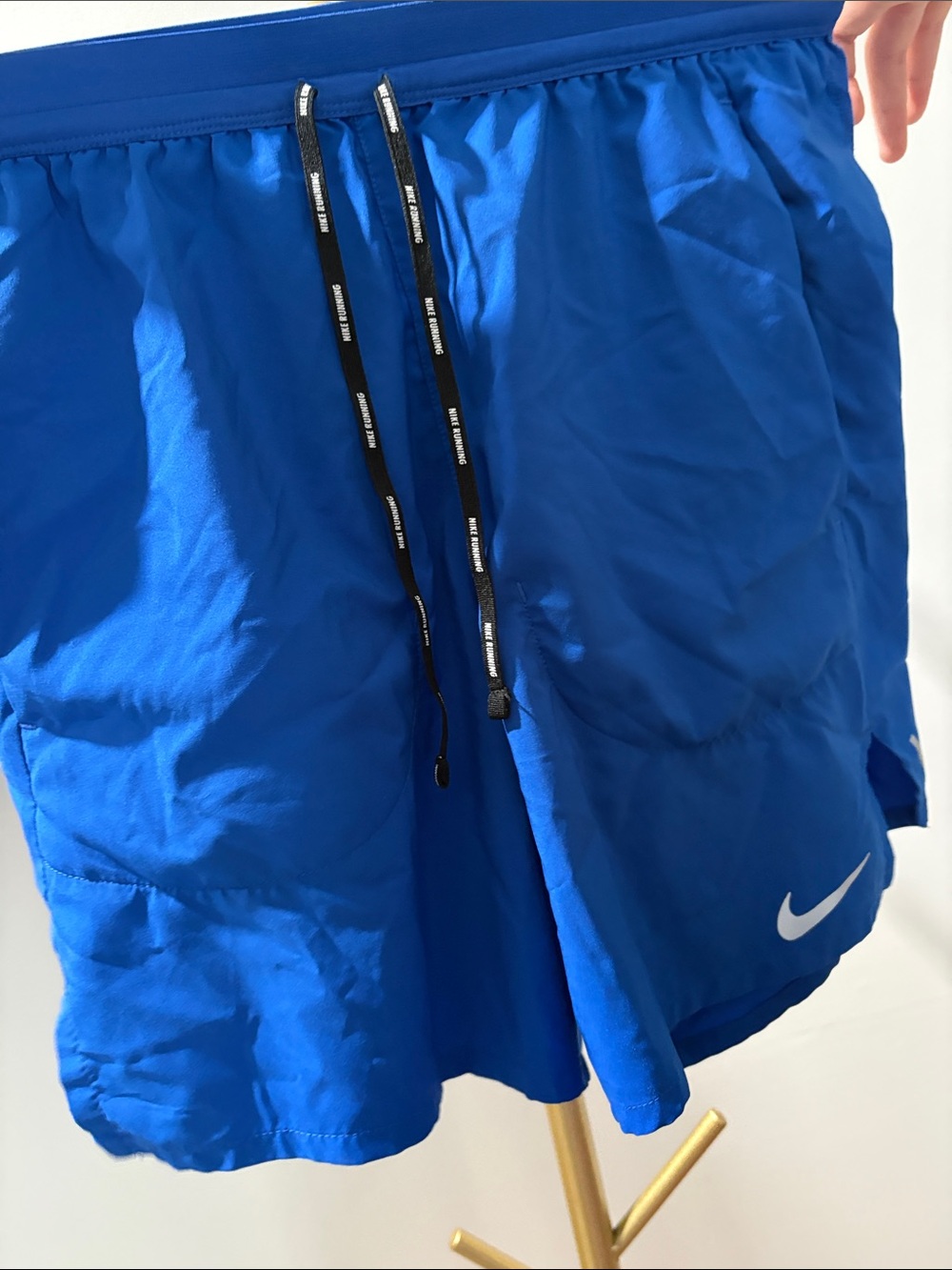 Nike Men’s Royal Blue Athletic Shorts with Black Drawstring